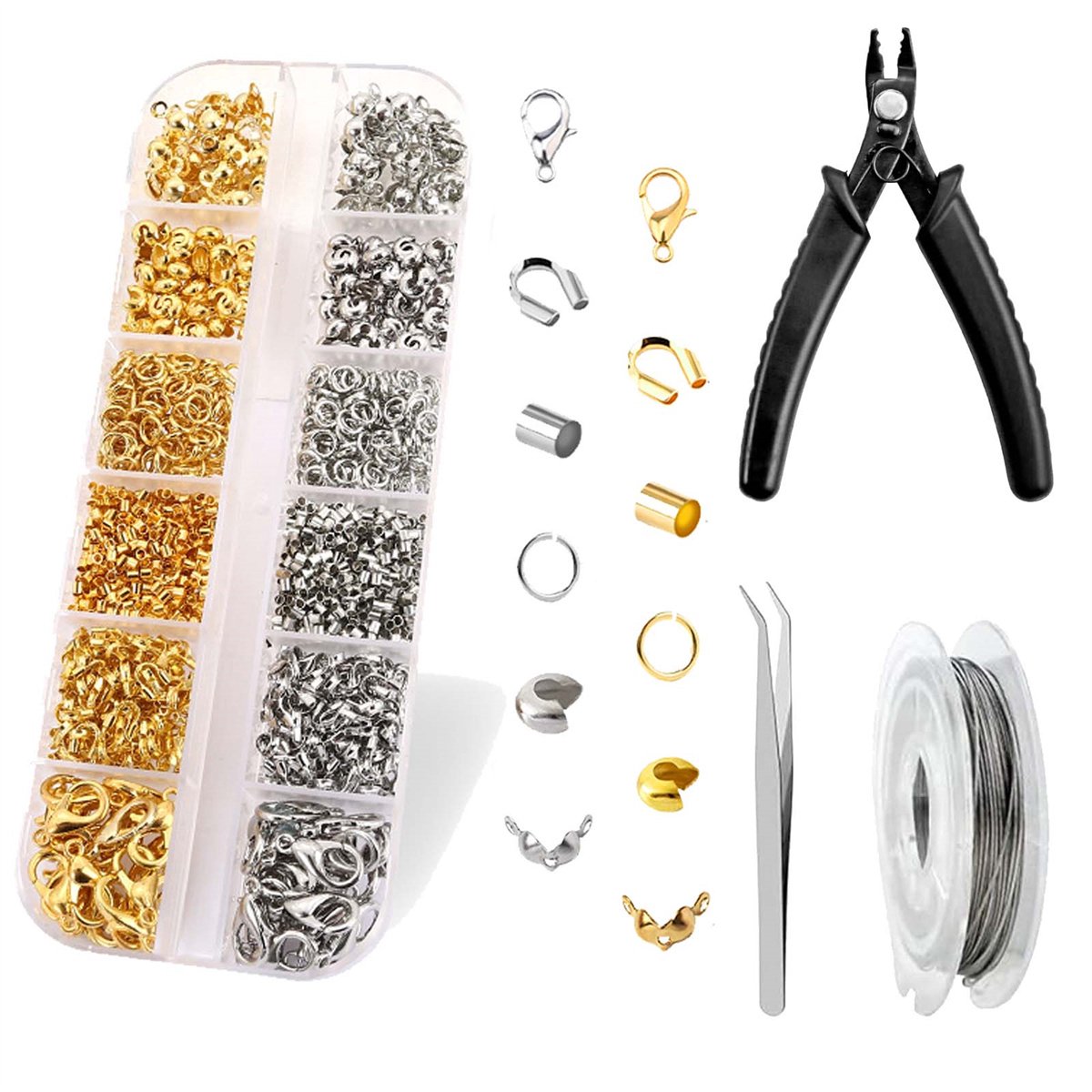 carmdering - Sieraden benodigdheden sets - Behave Sieraden Maken Set -DIY Zelf Sieraden Maken Starter Set - voor Armbanden, Kettingen en Oorbellen - Juwelen Start Pakket