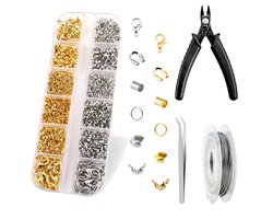 carmdering - Sieraden benodigdheden sets - Behave Sieraden Maken Set -DIY Zelf Sieraden Maken Starter Set - voor Armbanden, Kettingen en Oorbellen - Juwelen Start Pakket