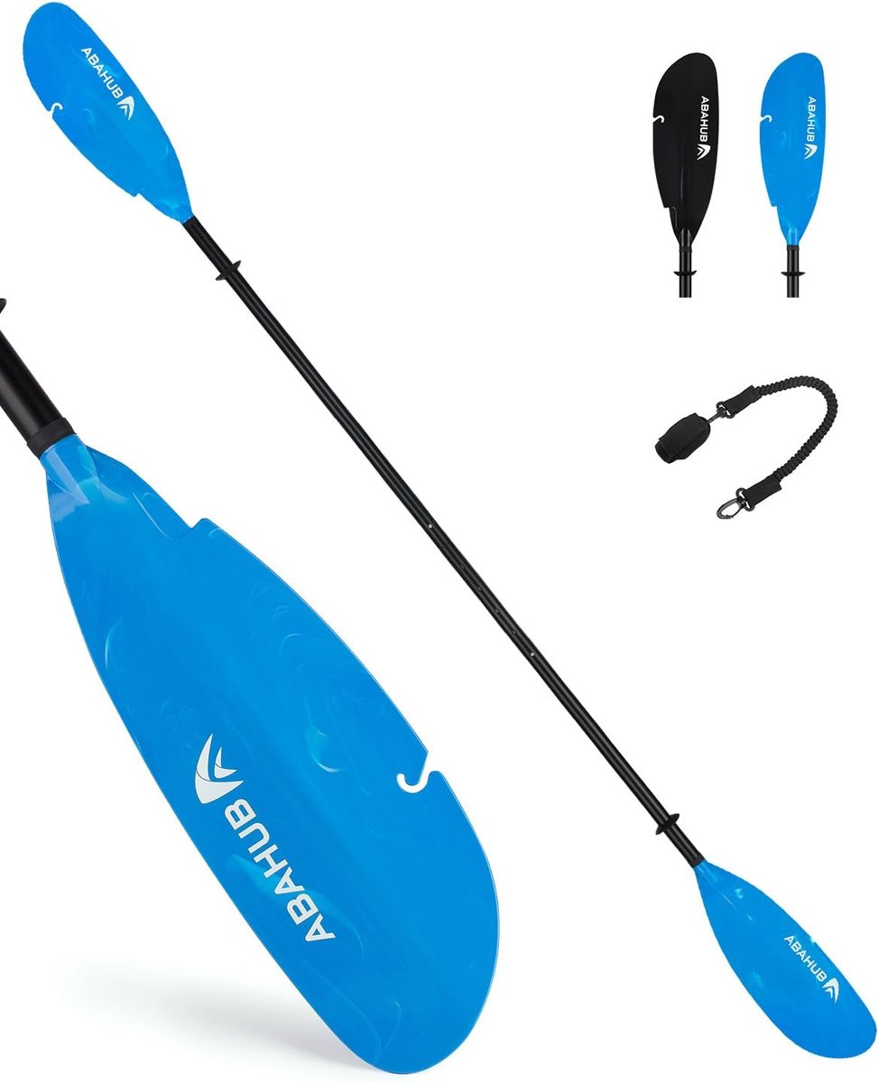 Verstelbare Kajakpeddel - Dubbele Schep - Watersport Avontuur - Lichtgewicht Aluminium - 240-260 cm - Blauw