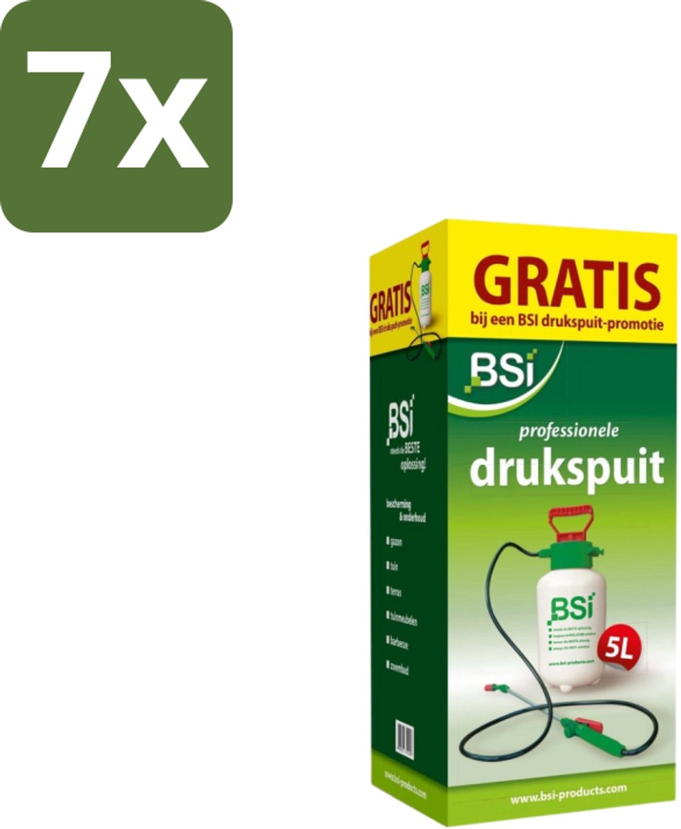 BSI – Drukspuit – Wit/Groen – 5 L - Bulkverpakking - 7 stuks