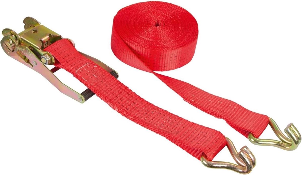 Ratelriem - Spanband Sjorband - Vastzetten Lading - Hoge Sjorkracht - 50mm 8 Meter - Oranje