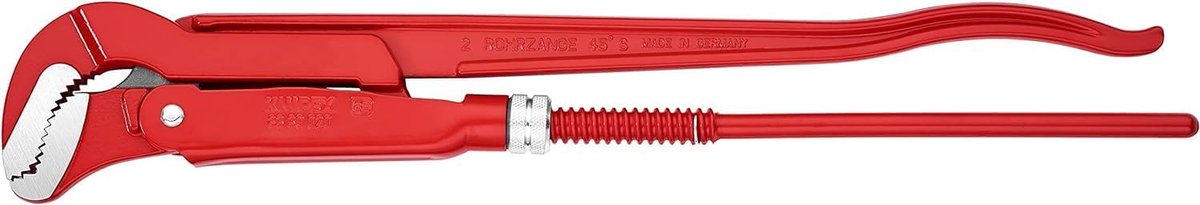 Buisklem Tang - Pijptang S-bek - Zwaar Werk - Zelfklemmend Effect - 570 mm - Rood