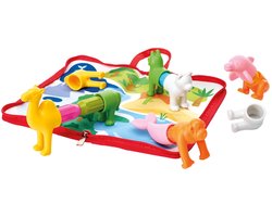 SmartMax My First Animals Around The World - Magnetische Werelddieren - 18-Delige Bouwset - Educatief Speelgoed voor Peuters - Vanaf 1 Jaar