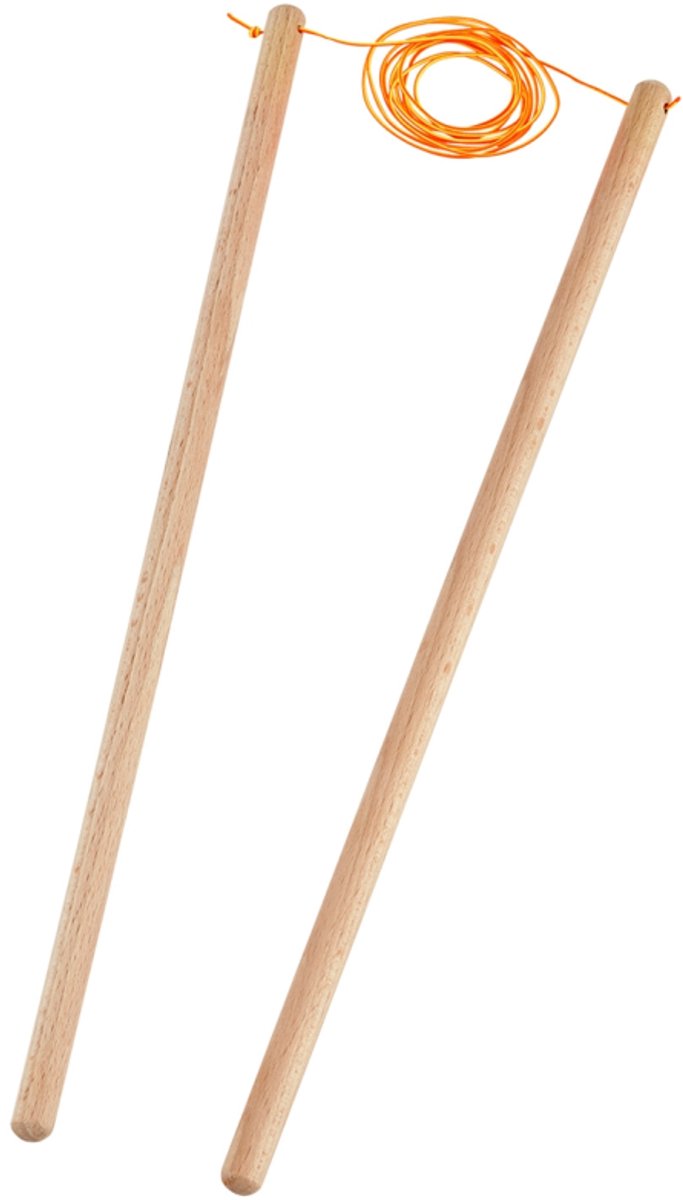 Henrys houten diabolo stokken speelgoed voor jongleren en coördinatie.