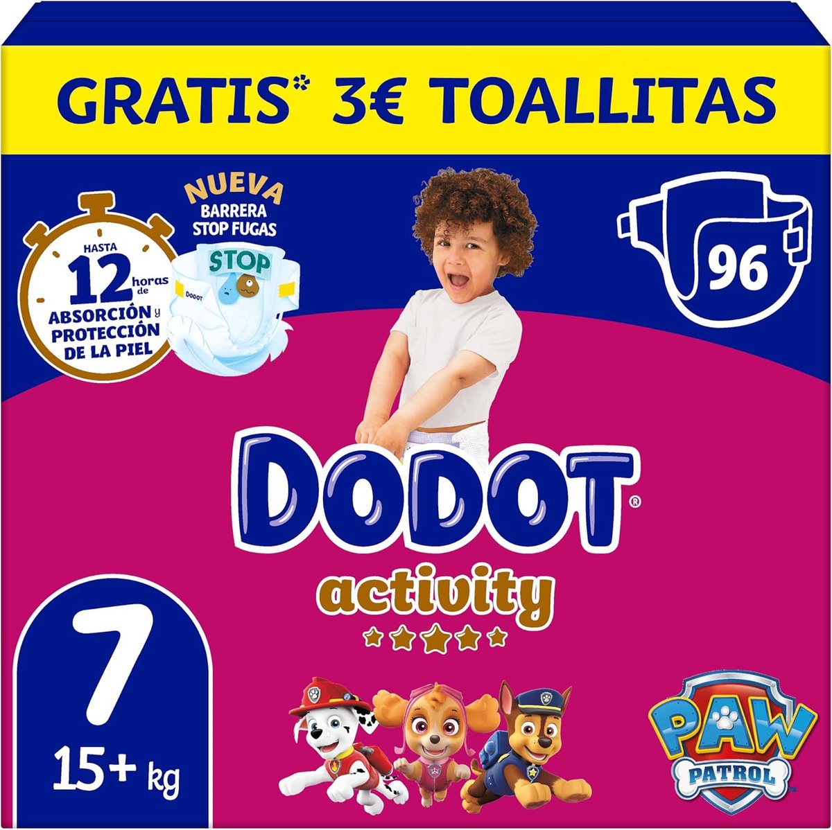 Baby Luiers - Activiteit Luiers - Droog Blijven - 12 Uur Lekvrij - Maat 7 - Wit