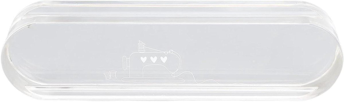 Kleermakers Klepel - Persvoet Strijkijzer - Stof Glad Strijken - Hittebestendig Acryl - 20 x 6 x 4 cm - Transparant