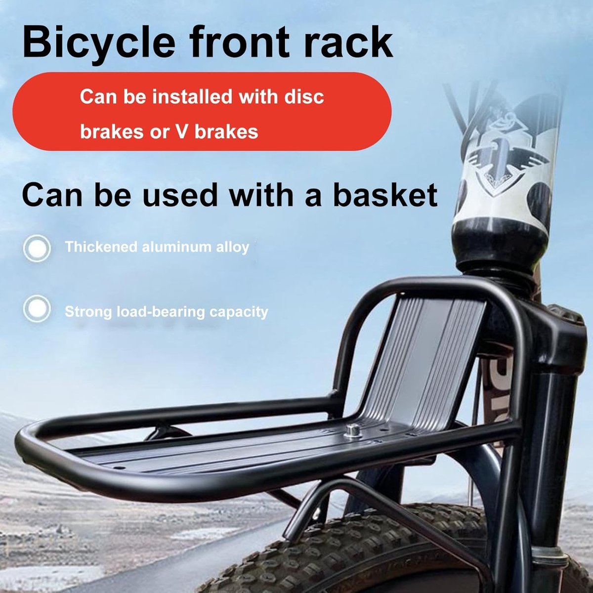 Fiets Voordrager - Bagagerek Fiets - Wielrennen Toeren - Hoog Draagvermogen - Aluminiumlegering – foto 3