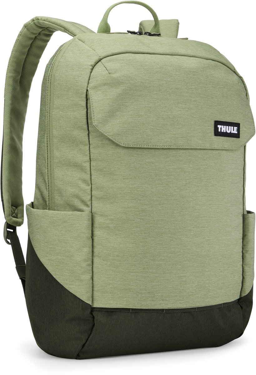 THULE vrijetijdsrugzak rugzak met laptopvak Lithos Backpack 20L Quiet Green / Darkest Green Lichtgroen