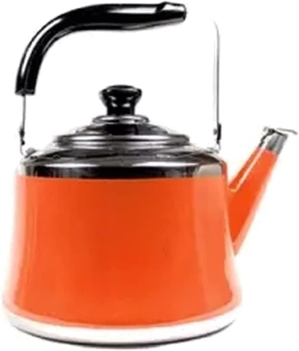 Waterkoker - Koffiepot Fluitketel - Water Koken - Extra Dik - 300 gram - Oranje