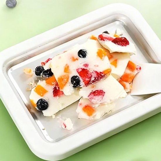 IJsrollermaker - IJsmachine Yoghurtbord - Zelfgemaakte Desserts - Direct Draagbaar - 10 Minuten Bereiding - Wit van Merkloos — afbeelding 5
