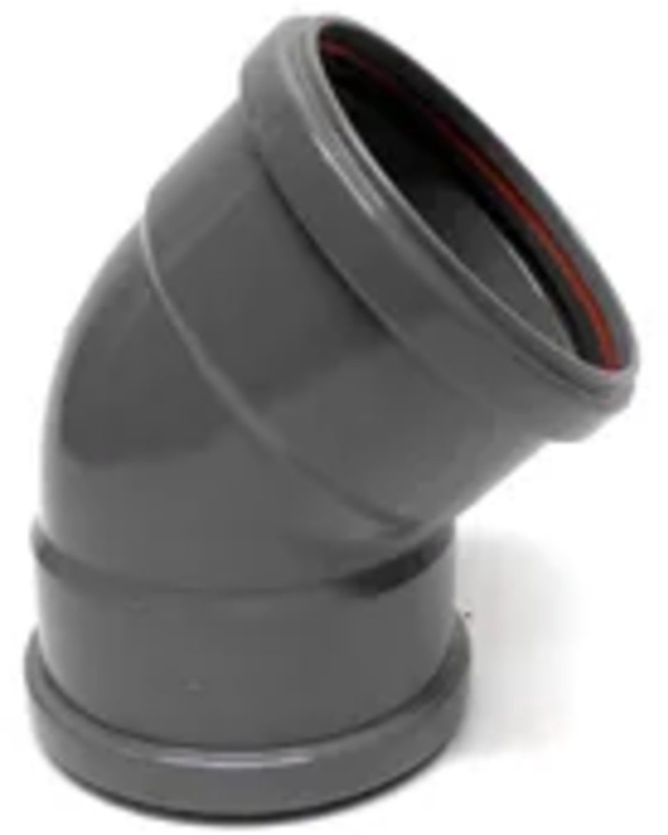 Afvoer pvc manchet - Bocht 30° - 2x mof - 110mm