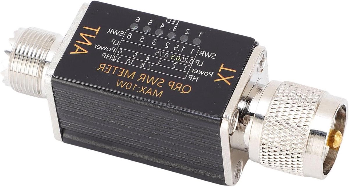 SWR-meter - Staande golfmeter - Radio communicatie - RF gevoed - 1-30MHz - Zilver