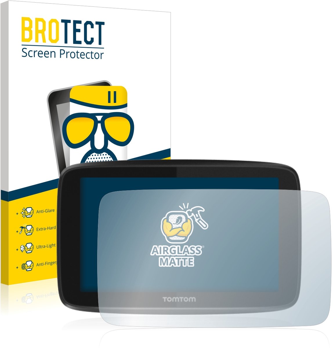 BROTECT - Screenprotector voor TomTom GO 5200 - Folie Beschermfolie Beschermglas matte