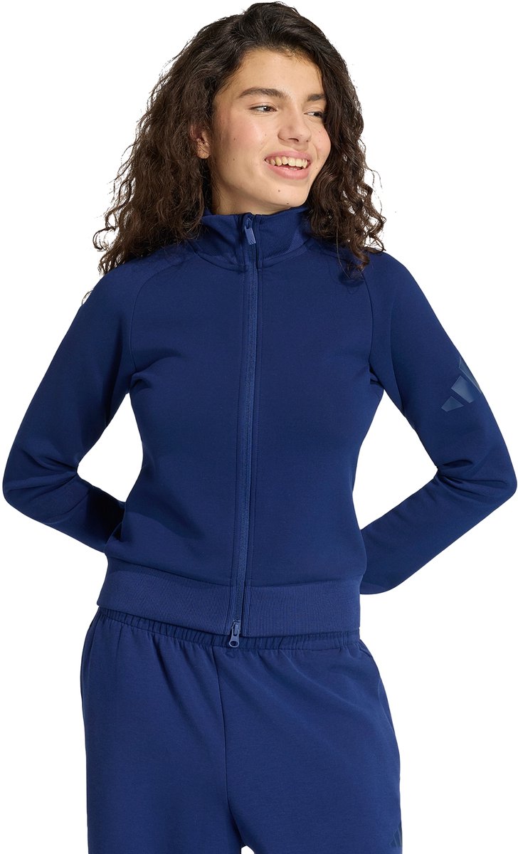 Adidas Sportswear Soft Lux Slim-Fit Sportjack Dames Blauw