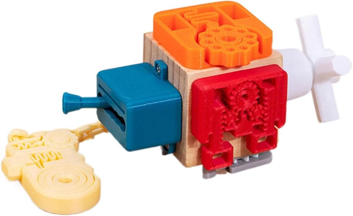 Houten Activiteit Kubus - Educatief Speelgoed - Logisch Denken - Hand-Oog Coördinatie - 16 x 9 x 10 cm