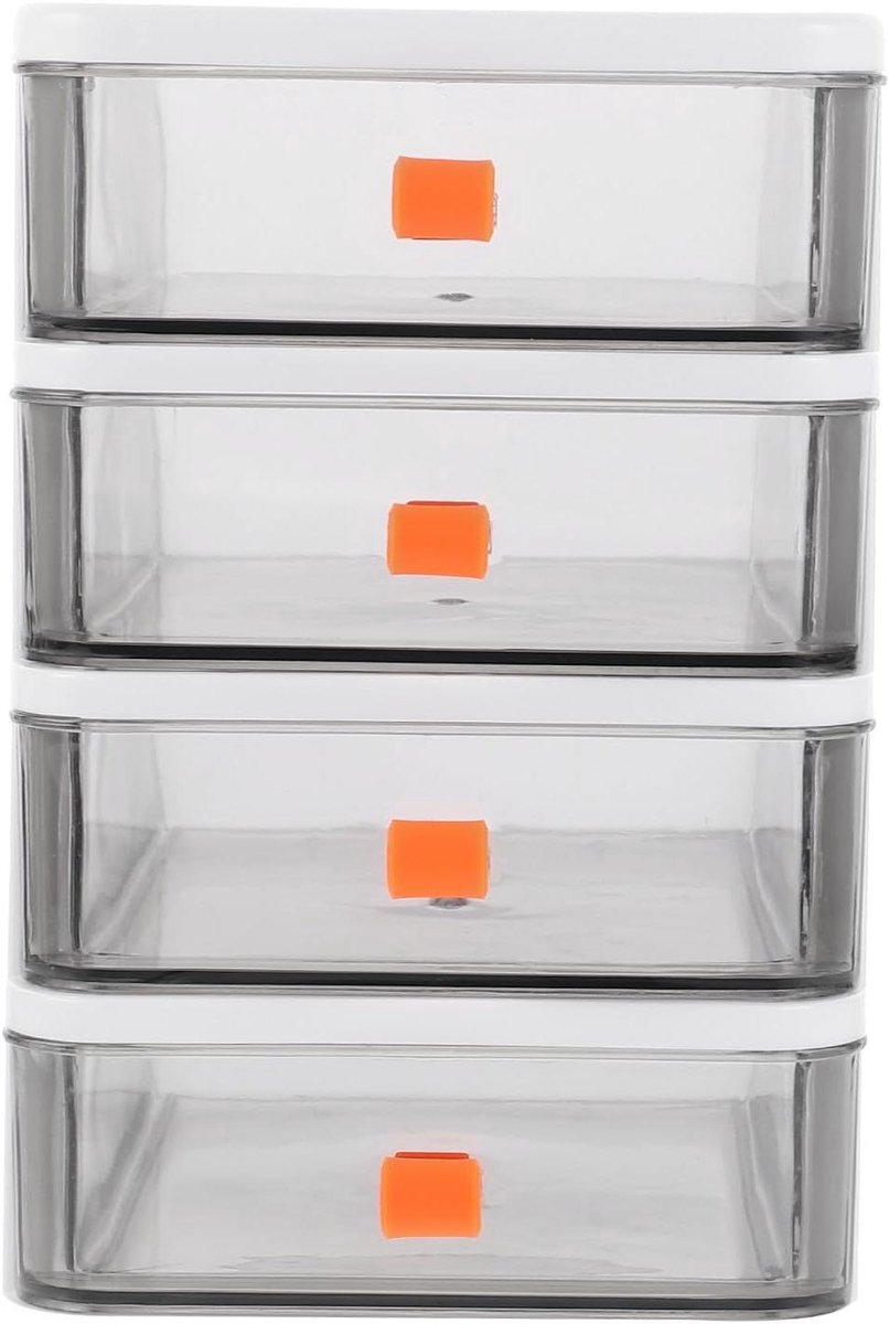 Bureau Organizer Lades - Opbergdoos Bureau - Bureau Opruimen - 4 Secties - 17x13.4x13.4 cm - Wit