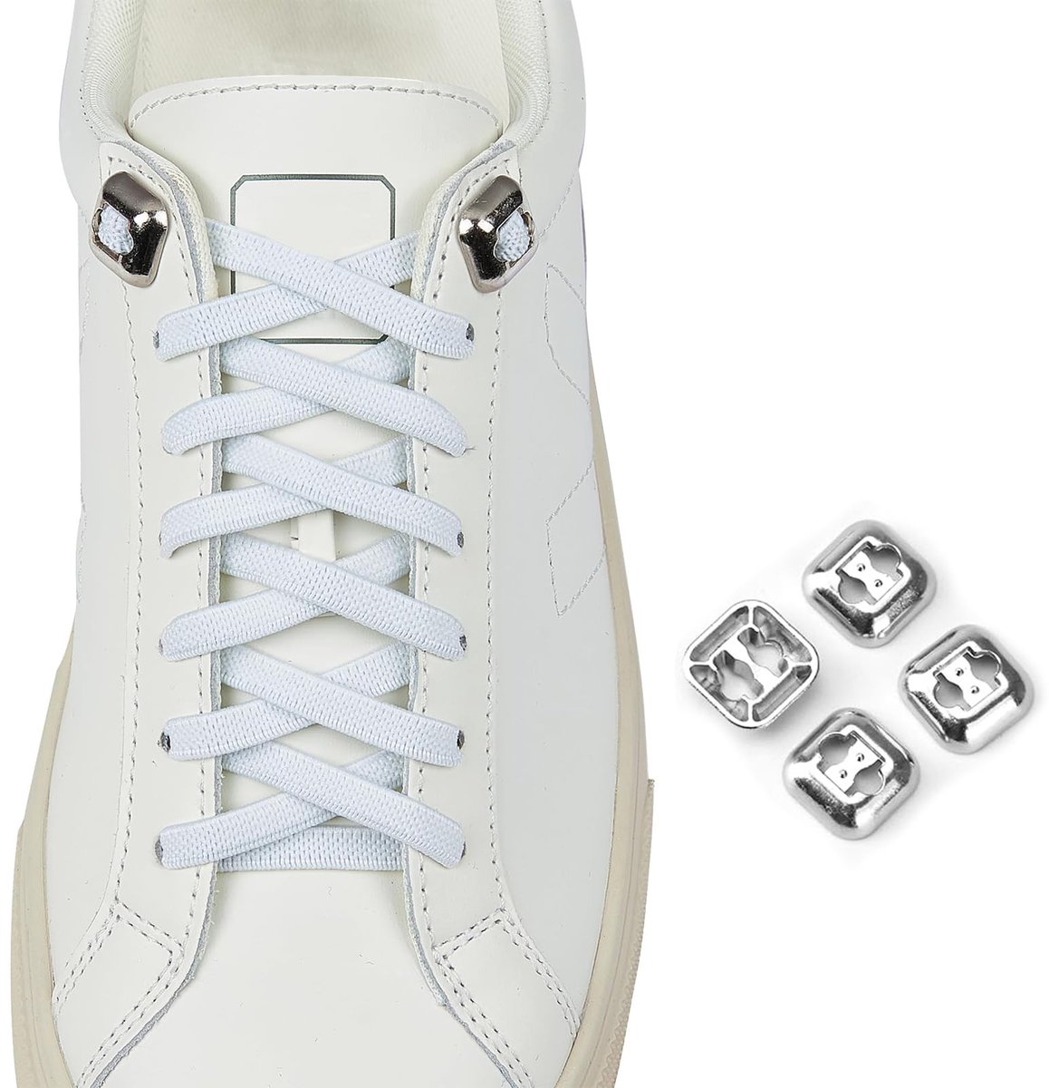 aladdien - Elastische veters zonder strikken - Schoenveters zonder knopen - Ideaal voor sneakers - Geschikt voor volwassenen en kinderen - 2 paar ve...