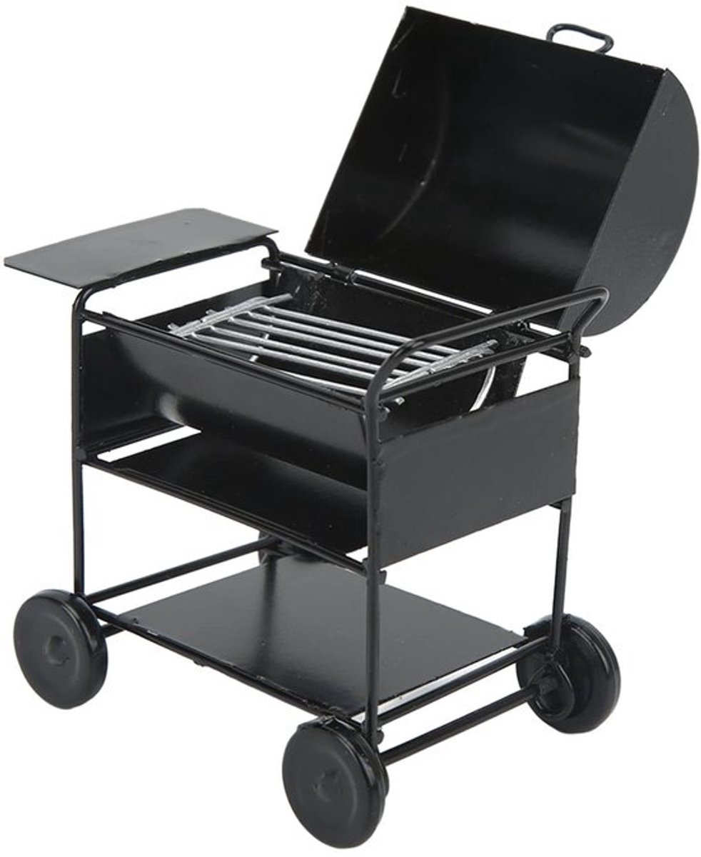 1/12 Poppenhuis Miniatuur BBQ Grill, Hoge Sterkte Ijzer Mini BBQ Grill Oven Model RC Auto Decoratie BBQ Kar Model: