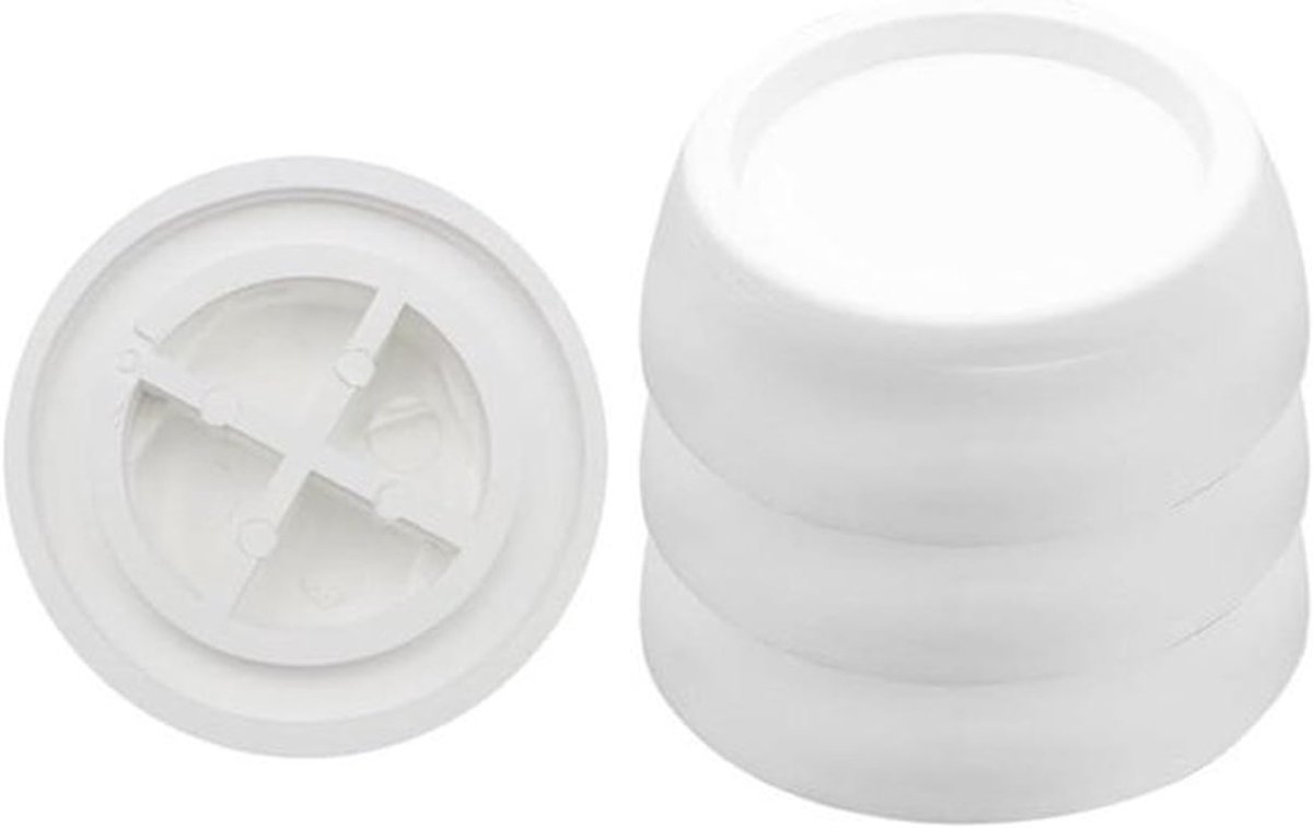 plus - Set van 4 schokabsorberende voetpads voor wasmachine, droger, koelkast, loopband, tafel, stoel - Voorkom trillingen met rubberen voetpads.