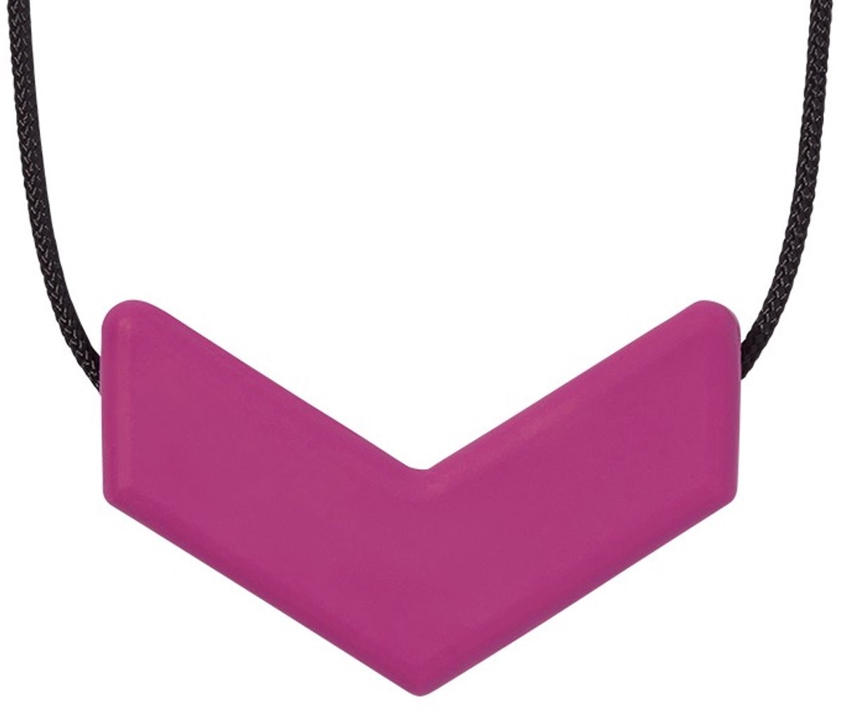 ARK Therapeutic bijtketting speelgoed magenta kauwsieraad kind.