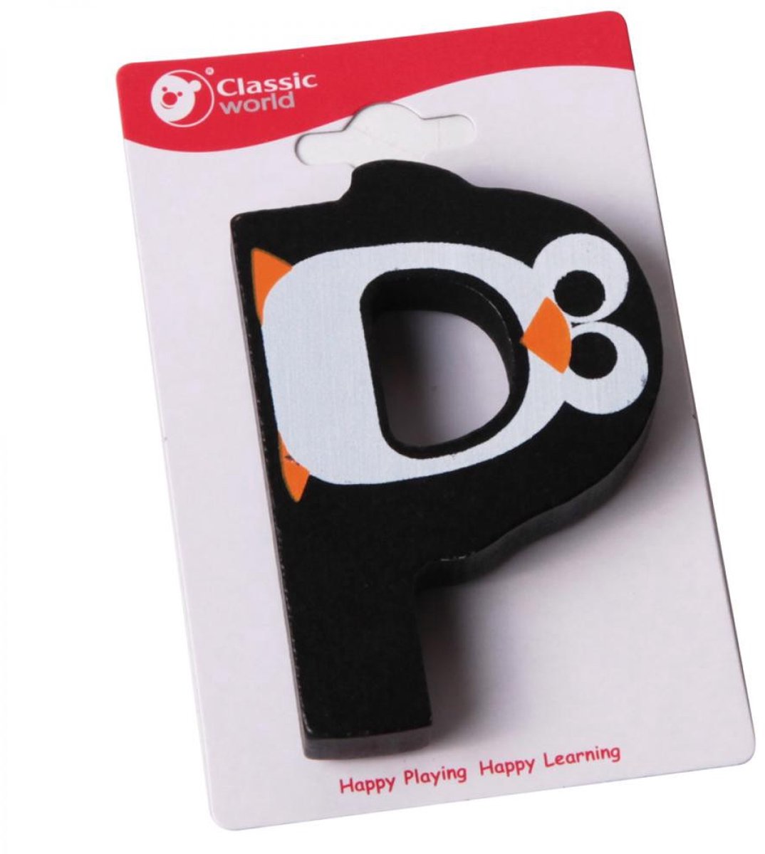 Klassieke wereld houten letter P - UNI