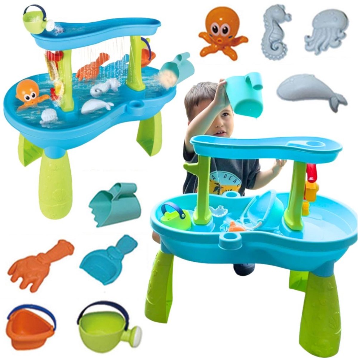 WOOPIE Octopus Watertafel - Watertafels - Inclusief accessoires - 18 stuks