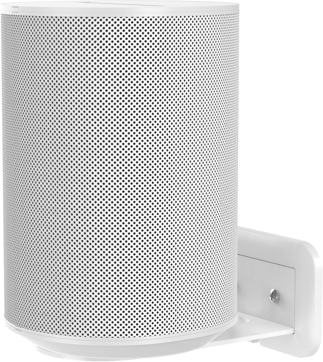Wandhouder Smart Speaker - Muurbeugel Speaker - Opgeruimd Huis - Geïntegreerd Kabelbeheer - 1 stuk - Wit