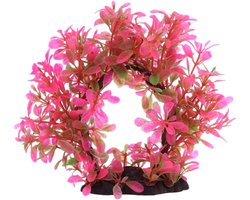 Aquarium Decoratie Hout - Aquarium Accessoires - Aquarium Aankleden - Verzwaarde Basis - 20 x 12 x 6 cm - Roze