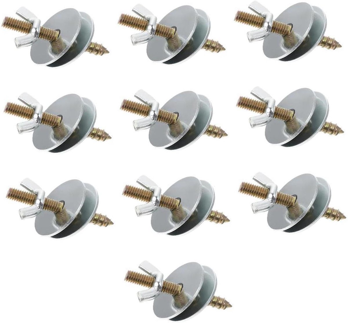 Bevestigingsset Vogelkooi - Schroeven en moeren - Zitstokken Bevestigen - Metalen Constructie - 10 stuks M6*30 - Zilverkleurig