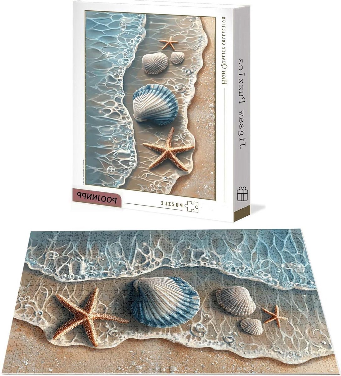 Strandpuzzel 2000 stukjes - Legpuzzel Volwassenen - Ontspannen Thuis - Genummerde Zones Achterkant - 100x70 cm - Meerdere Kleuren