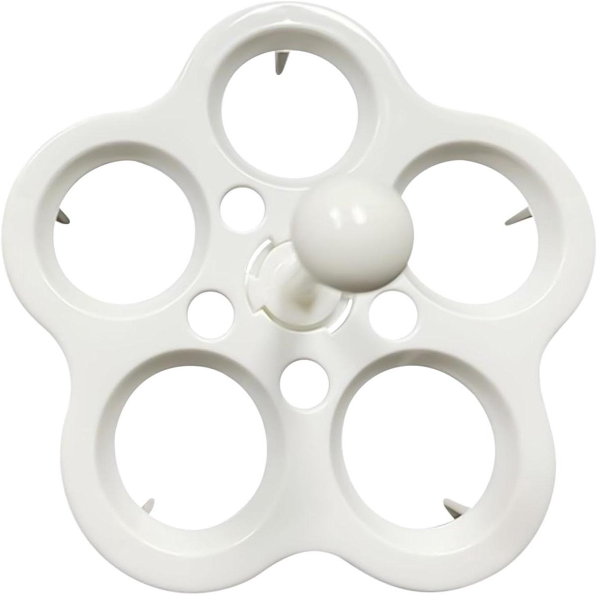 Eierhouder - Eierrek Kookpan - Eieren Stomen - Valpreventie Ontwerp - 12 cm - Wit