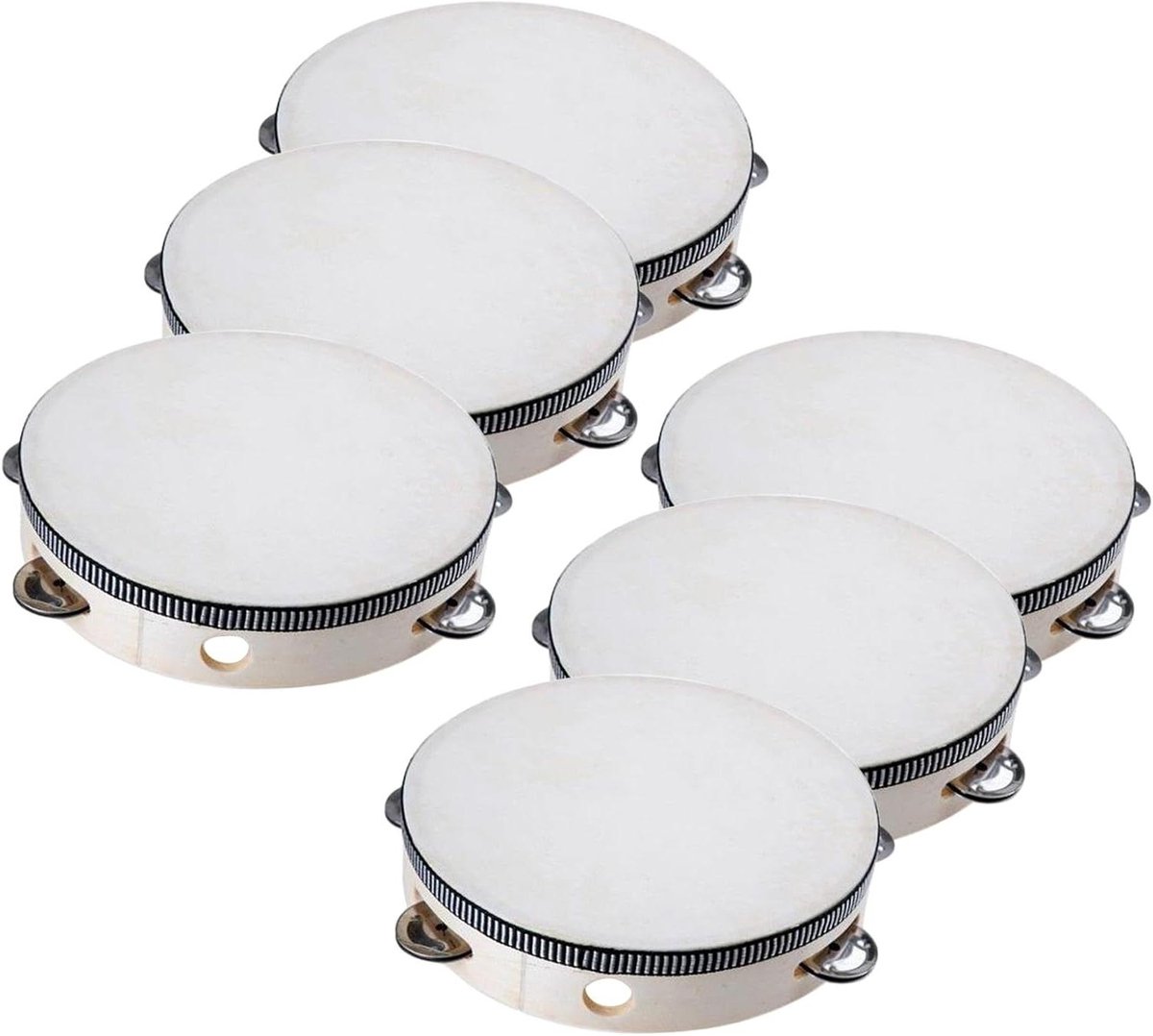 Hand Tamboerijn - Percussie Instrument - Muziek Maken - Sturdy Construction - 15 cm - Multicolor