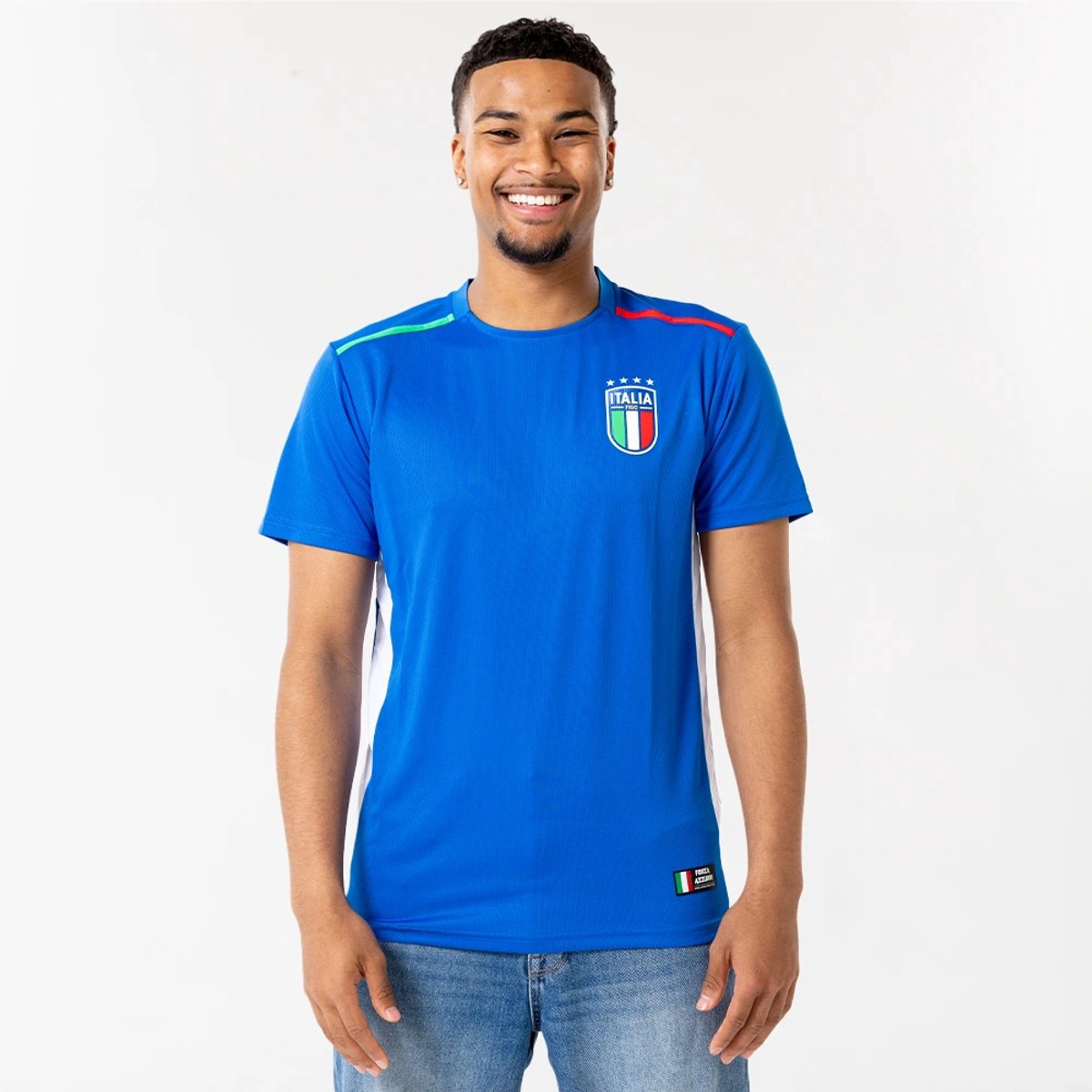 Italië voetbalshirt thuis Heren - blauw - maat S / Small - FIGC shirt - Italiaans elftal - Voetbalkleding - Official product