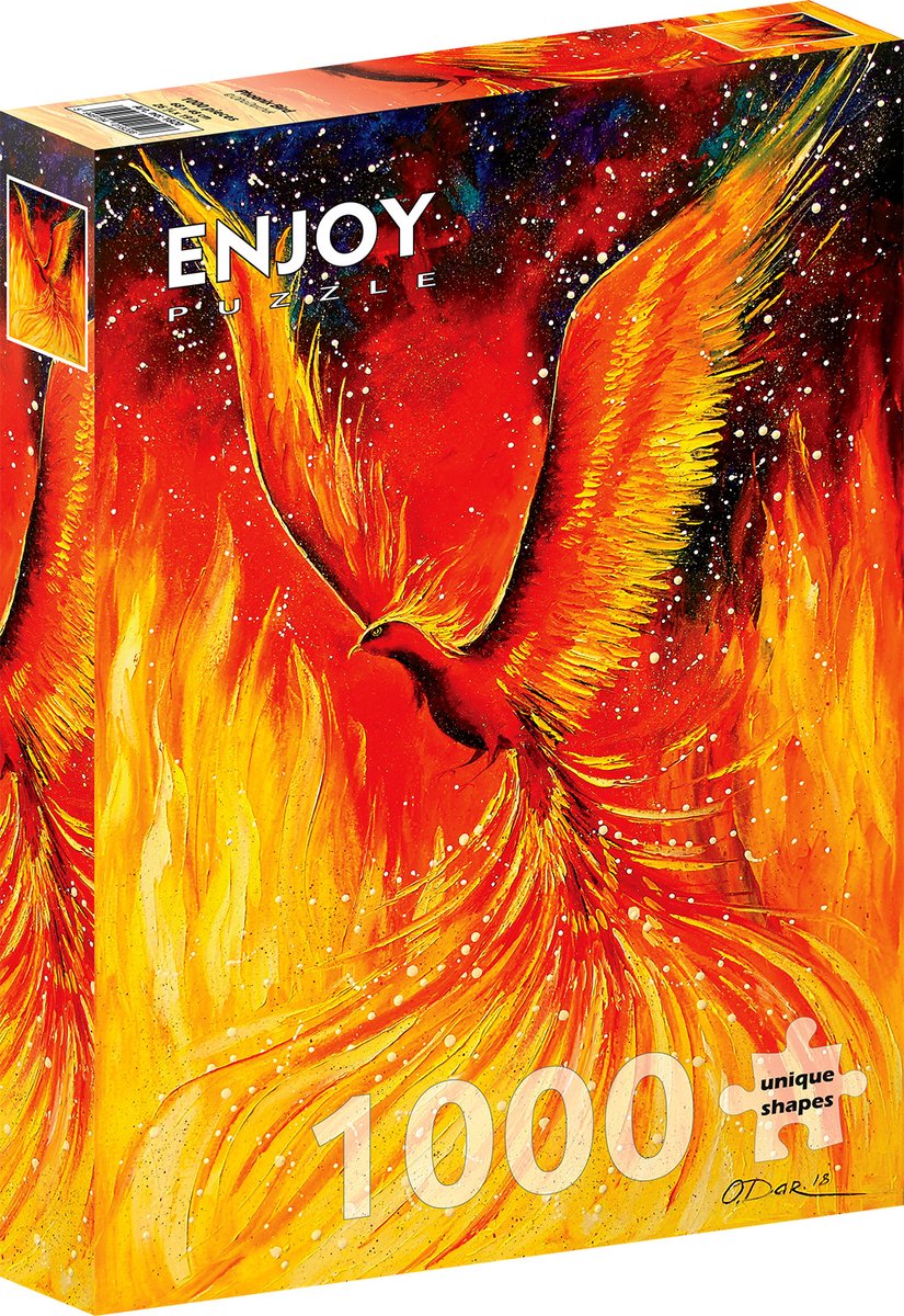 Enjoy Puzzle legpuzzel Phoenix Bird - 1000 stukjes kleurrijk kunstwerk.