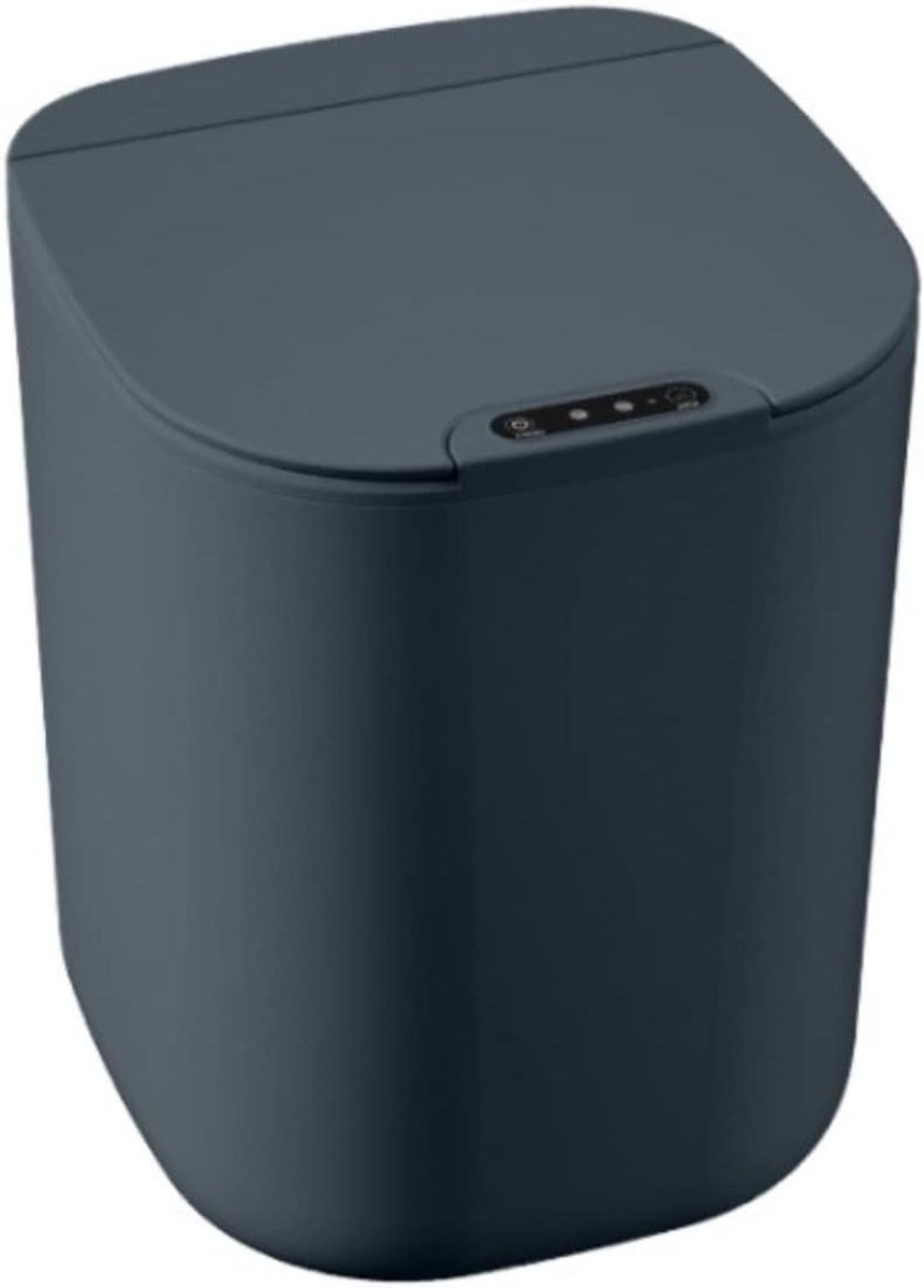 Prullenbak Sensor - Vuilnisbak Deksel - Hygiënisch Afval - Aanraakvrij Openen - 16 Liter - Grijs