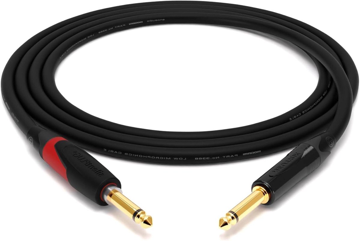 Gitaarbaskabel - Instrumentenkabel - Muziek Optreden - Silent Switch Connector - 50 m - Groen