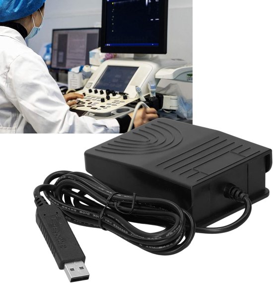 Voetpedaalschakelaar - USB controller - Computer bediening - Draagbaar ontwerp - 13 x 4 x 13 cm - Zwart — afbeelding 2