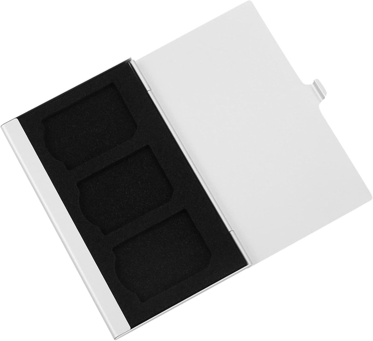 Geheugenkaarthouder - SD kaarten - Veilige opslag - Metalen frame - 3 stuks - Willekeurige kleur