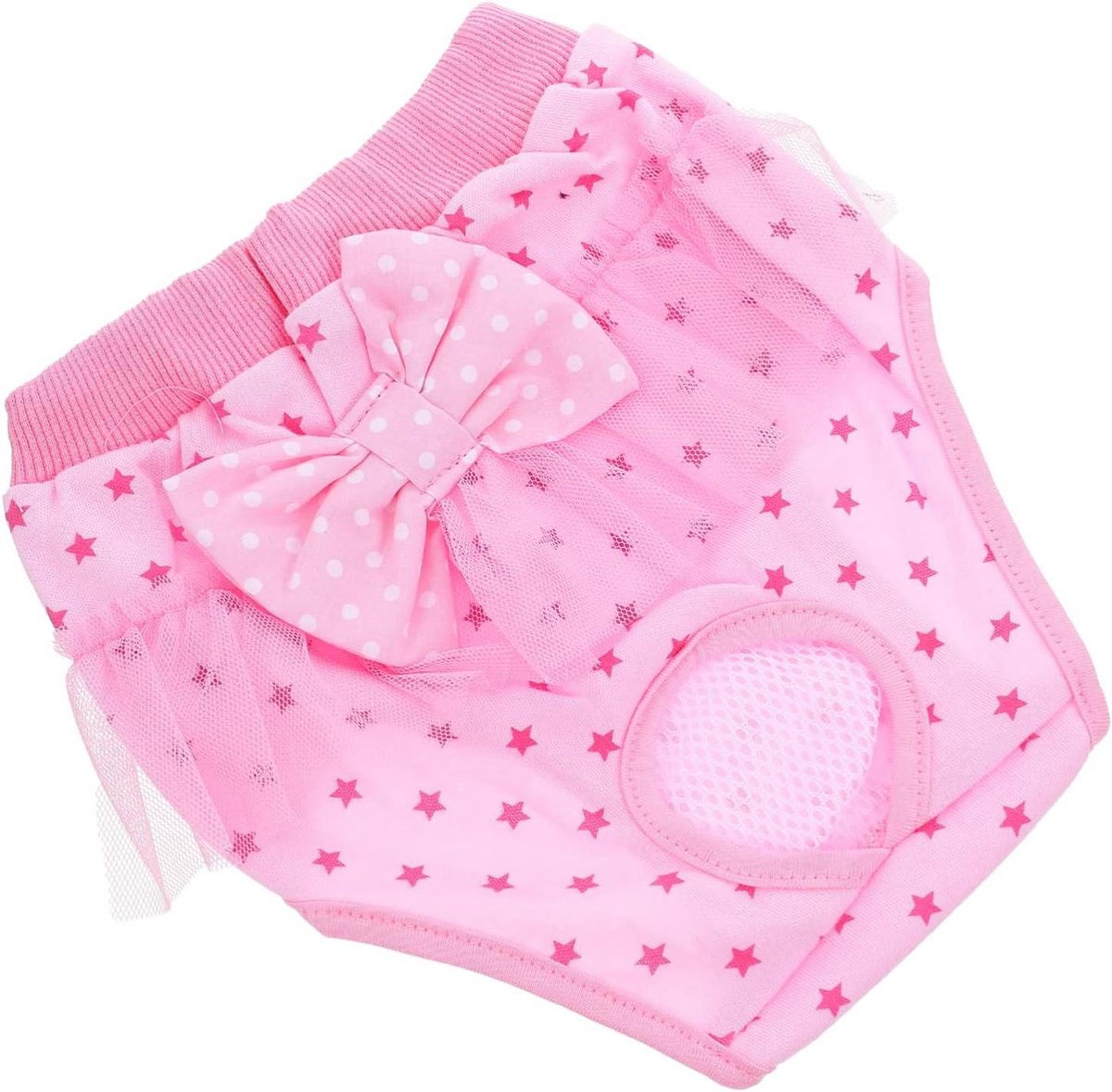 Hondenbroekjes - Puppyluiers Wasbaar - Zindelijkheidstraining Hond - Ademend Katoen - Maat XL - Roze
