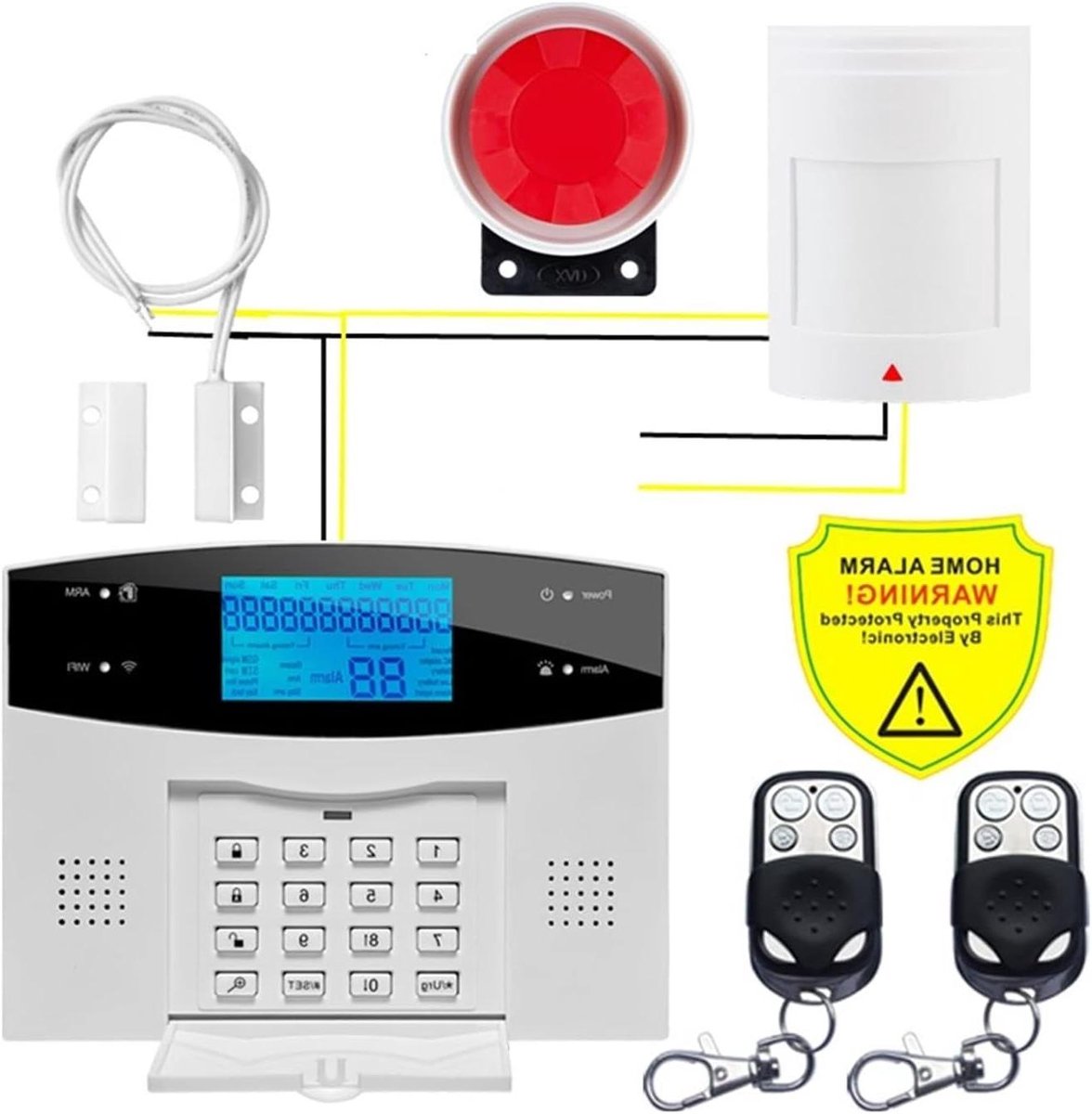 Alarmsysteem Huis - Beveiligingssysteem Woning - Huis Beveiligen - Wifi GSM PSTN - 10 Gram - G2BWB