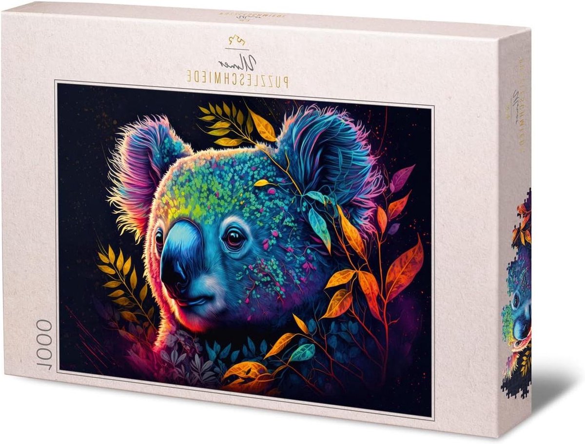 Koala Puzzel - Legpuzzel 1000 stukjes - Ontspannende hobby - Artistieke illustratie - 68 x 48 cm - Veelkleurig