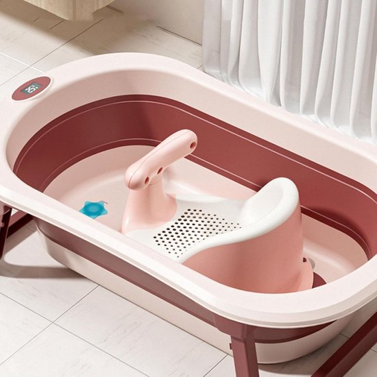 Baby Bath Seat, Detachable Showers Chair, Non-Slip Toddler Bathing Support, Secure Sit-Up Chairs Infant, Easy Clean with Backrest, (0–24 Months, Blue), For Home Tub or Babies Shower Time — afbeelding 2