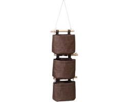 PURPLLE Kast Afneembare Gratis Combinatie Opvouwbare Wasbare Hangende Opbergtas voor Badkamer, Bruin