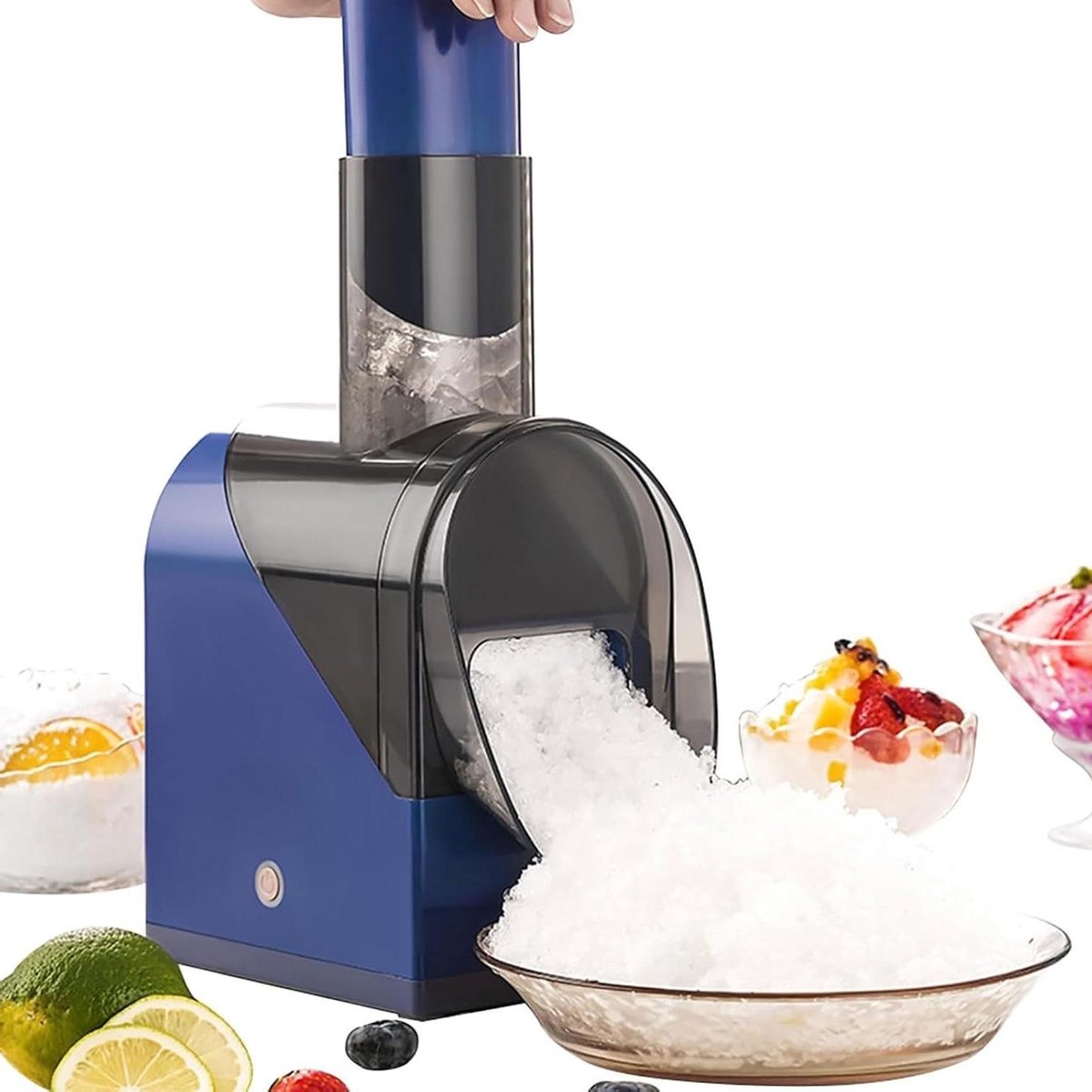 IJsschaafmachine Elektrisch - Crushed Ice Maker - Verfrissende Drankjes Maken - Oplaadbaar Via USB - 125x165x295mm - Wit