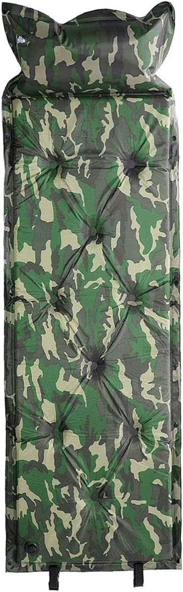 Opblaasbare tentonderlegger voor buiten, vochtbestendig en verdikt, ideaal voor camping en picknickaccessoires (camouflage, 0,9 kg)