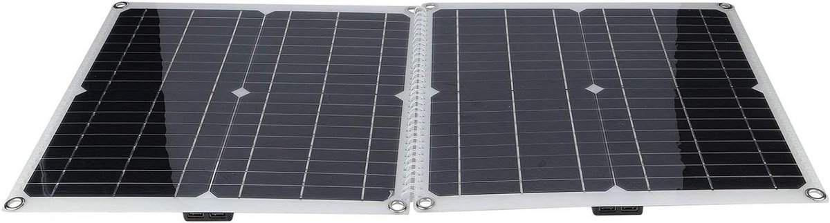Opvouwbaar Zonnepaneel - Draagbare Oplader - Energie Opwekken - 50W Vermogen - 38x36x4 cm - Zwart