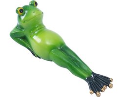 Kikker Yoga Beeldjes - Zen Decoratie - Ontspannende Sfeer Creëren - Eco-vriendelijke Hars - 10.8-18cm - Groen