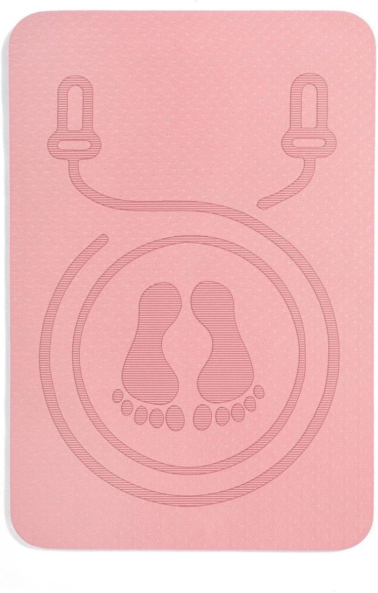 Springtouw Mat - Vloerbeschermer - Thuis Fitness - Antislip Geluidsdempend - 40 x 60 cm - Roze