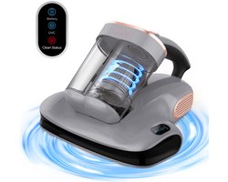 JIGOO S100 Cordless Draadloze Matrasstofzuiger | 10kPa Zuigkracht, UV-Lamp, Stofmijtsensor, 55°C Warme Lucht & 99,9% Mijtverwijdering