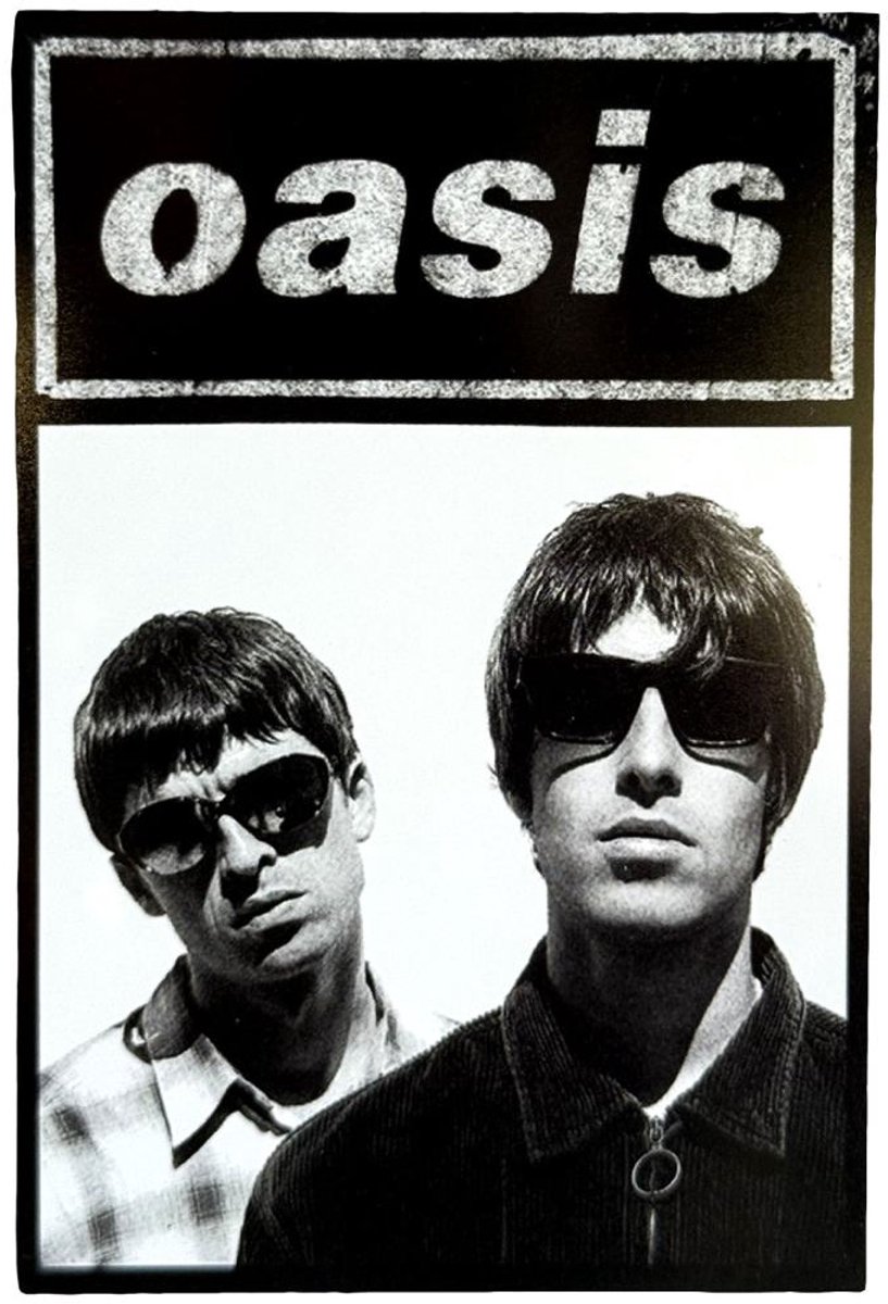 Oasis - Sunglasses Portrait Koelkastmagneet - Zwart/Wit